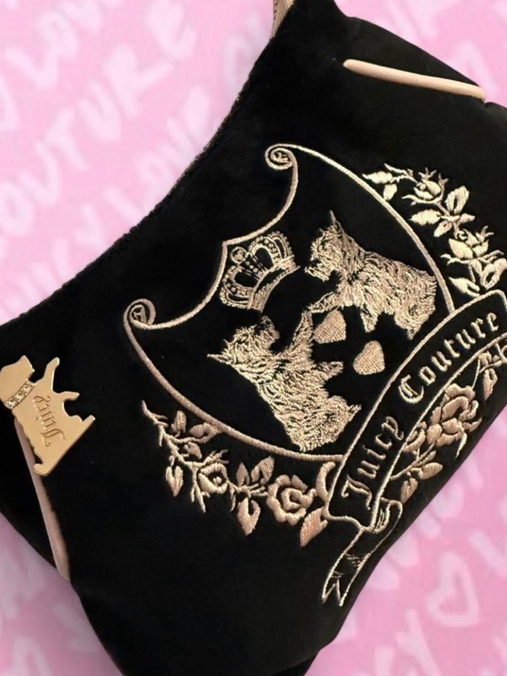 Juicy Couture New Love Chapter Mini Shoukder Bag Twig Scottie Dogs - Liquorice - Picture 3 of 8